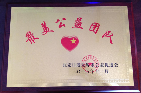 万象城官网大学生志愿者协会被授予“最美公益团队”称号